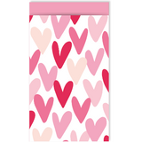 Cadeauzakjes hartjes roze - 5 stuks