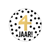 Sluitsticker 4 jaar - 10 stuks