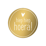 Sluitsticker hiep hiep hoera - 10 stuks