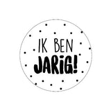 Sluitsticker ik ben jarig - 10 stuks