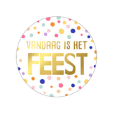 Sluitstickers vandaag is het feest - 10 stuks