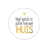 Sluitsticker veel geluk in jullie nieuwe huis - 10 stuks